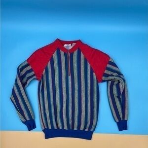 Vintage 1980’s Colorful 1/4 Zip Sweatshirt